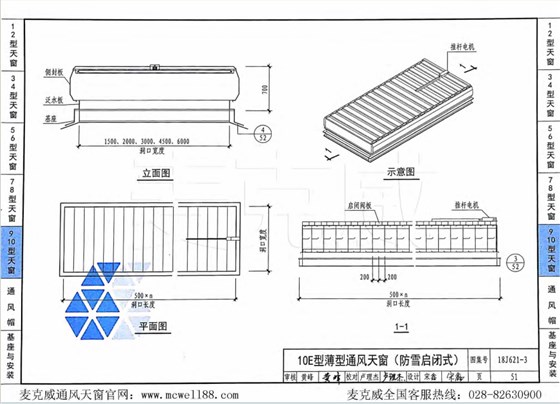 10E型薄型通風天窗 10E型薄型通風天窗