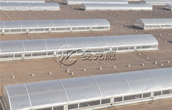 麥克威 側開式圓拱型電動采光排煙天窗 麥克威 側開式圓拱型電動采光排煙天窗