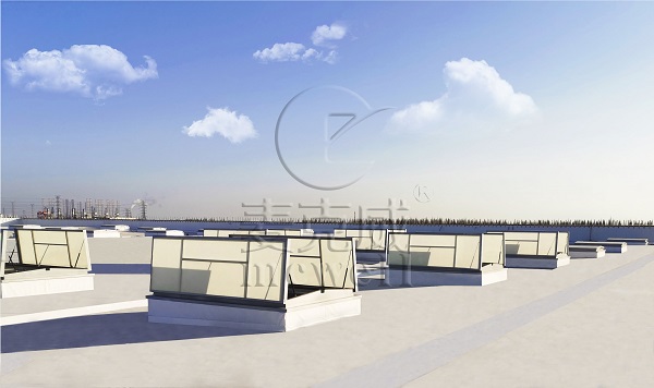 C1ST三角型電動采光排煙天窗上開式 C1ST三角型電動采光排煙天窗上開式