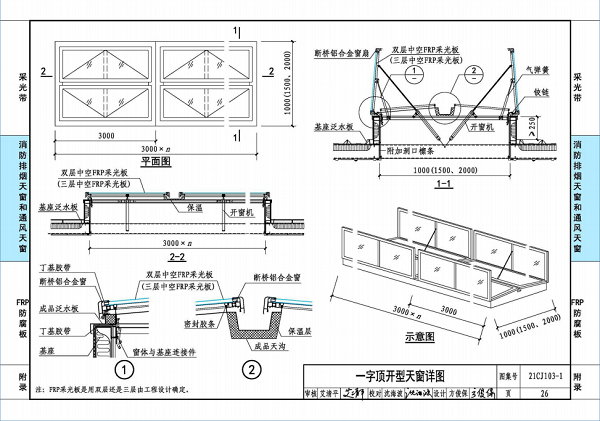國標(biāo)圖集21CJ103-1一字頂開窗 國標(biāo)圖集21CJ103-1一字頂開窗